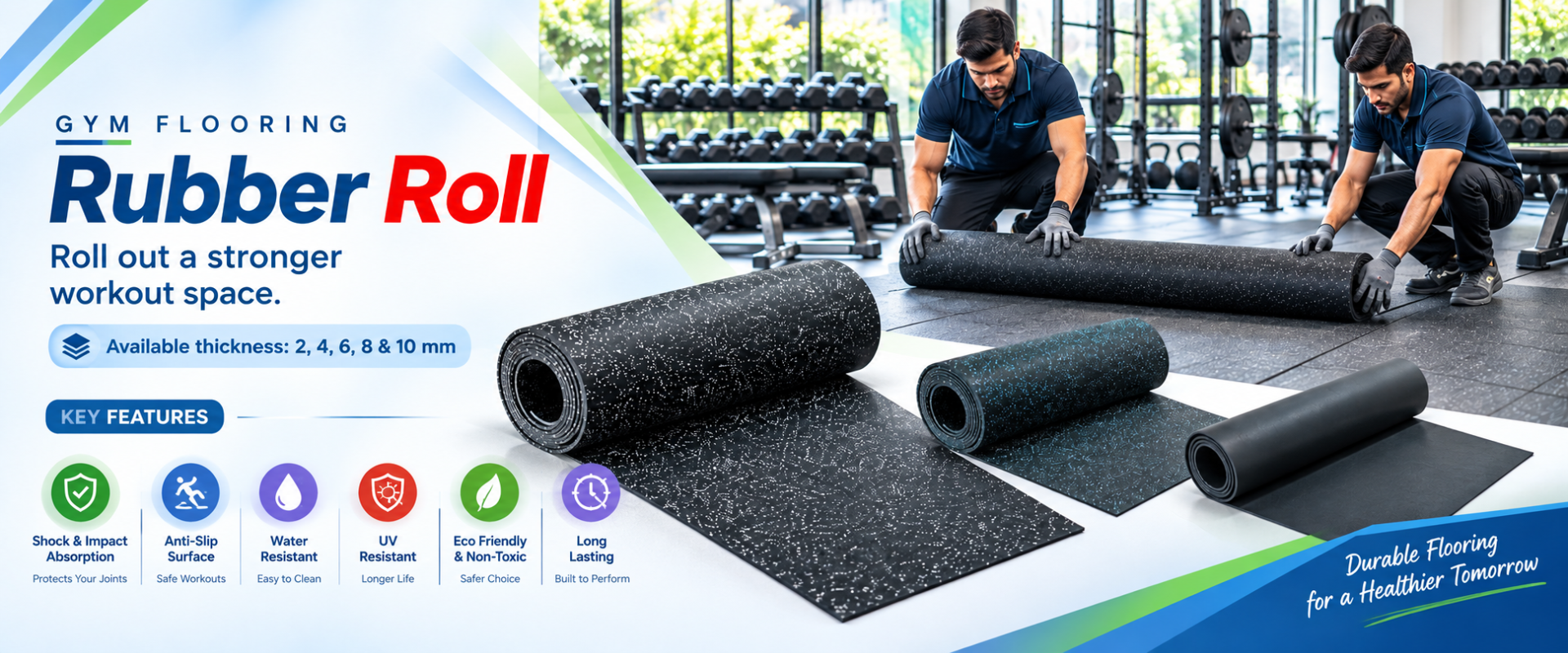 Gym flooring dummy banner